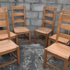 Set of Solid Wood Dining Chairs