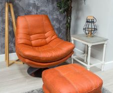 Comfortable Swivel Armchair with optional stool