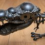 Unique Handcrafted Steel Dinosaur Sculpture, Statement Piece Image 2