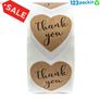 Roll of 500 heart-shaped thank you stickers Image 3