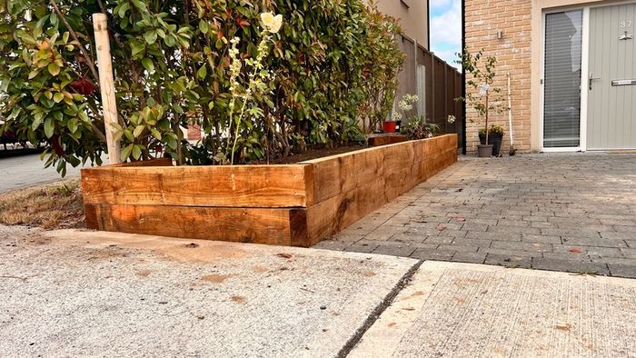 Front Porch Planter Box, Garden Sleepers Edging