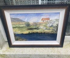 Irish cottage watercolour free postage