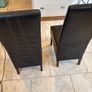 Six leather dining leather chairs Image 2
