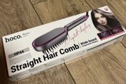 Electric straightening hair comb with digital display