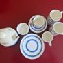 Vintage Blue & White Carrigaline Pottery Set Image 2