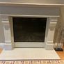 Limestone fireplace with gas fire Image 2