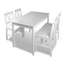5 Piece Dining Set White Image 2
