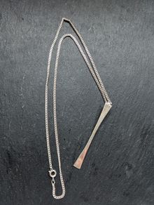 Solid silver pendant and chain