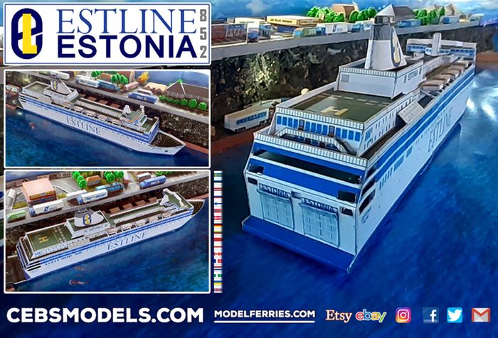 Estonia Card Model Ferry Kit