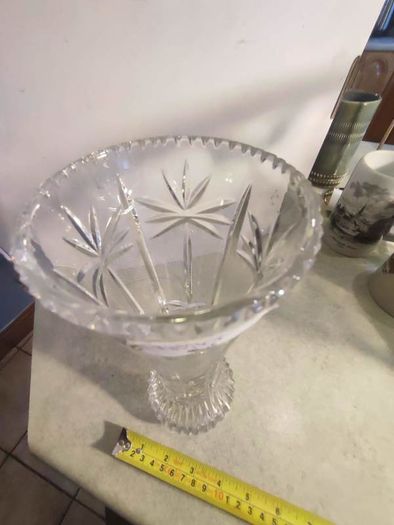 Lovely Bohemian Crystal Vase.