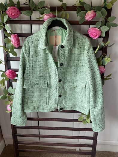 jacket bnwt mint green with black flex size 12 streetone jacket