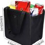 Car Rubbish Bin Hanging Auto Trash Bag Litter Container Water Resistant Leak Proof Collapsible Garbage Organiser, 6.5Ltr Capacity Black Image 3