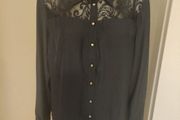 BPC selection navy lace blouse size UK16 EU44 Postage included