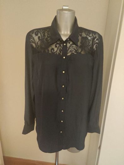 BPC selection navy lace blouse size UK16 EU44 Postage included