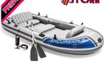 5 Man Excursion Inflatable Boat Set with Aluminium Oars and Pump