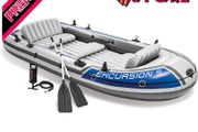 5 Man Excursion Inflatable Boat Set with Aluminium Oars and Pump