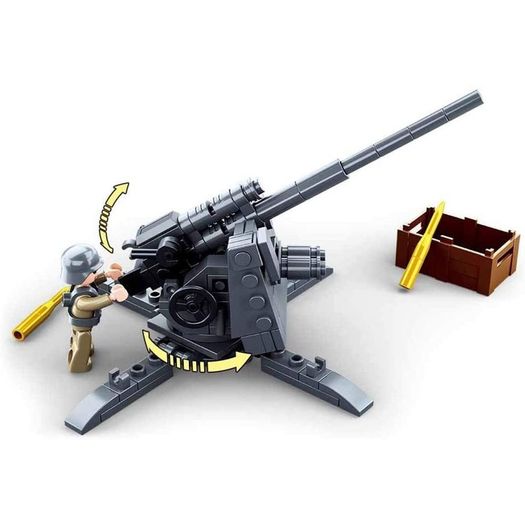 Sluban WW2 88mm Anti-Aircraft Gun Minifigures