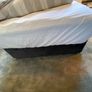 Grey double bed and mattress Image 3