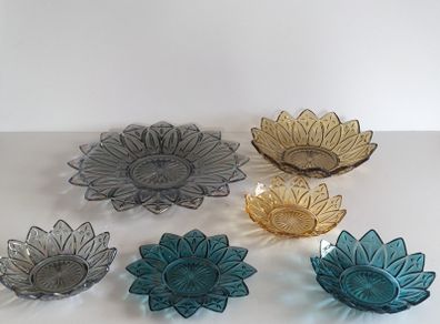 1960s Vintage Federal Glass Plates