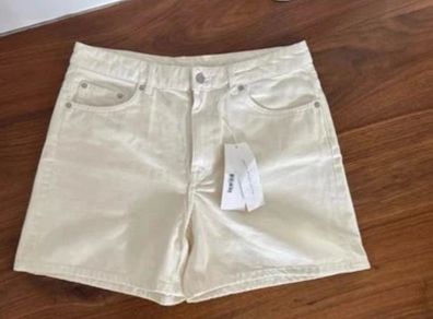Arket women's organic cream shorts