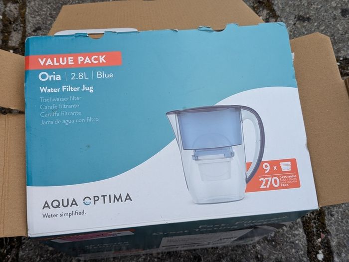 Aqua Optima Oria Water Filter Jug + 6 filters