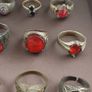 Antique Brass Rings Lot of 15 Mixed Vintage Collectible Rings Image 8