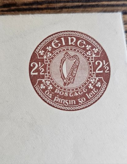 Ireland Westmeath? 1949? 2 1/2 d Unused Envelope and 2d Postcard Used