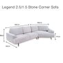 Grey Fabric Corner + 2 Seater Sofa Image 4