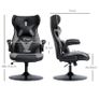 Gaming chair with rocking function, swivel chair, height-adjustable, padded seat, metal, 67 x 71 x 112 cm, Gray Image 2