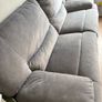 3 + 1 Grey Suede Electric Reclining Couch & Armchair Image 4