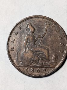 1869 Bronze Halfpenny