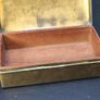 Vintage Antique Brass Embossed Art Deco BoxWood Lines Trinket Money Cigarette Box Image 4