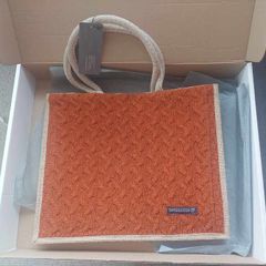 BNIB IrelandsEye Knitwear Luxury Wool & Cashmere Shopper Bag - Terracotta