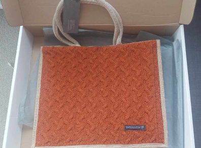 BNIB IrelandsEye Knitwear Luxury Wool & Cashmere Shopper Bag - Terracotta