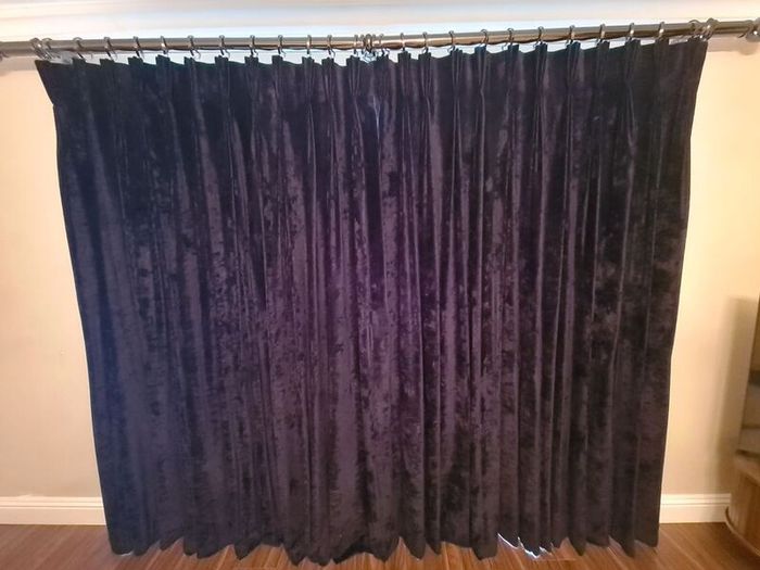 Black velvet curtains
