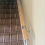 3.6m Solid Oak Staircase Handrail Brushed Metal Fittings Image 2