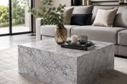 Monobloc Coffee Table  High Gloss MDF  Varnished Design Living Room Table Cube Square Lounge Side Table Cube Shape