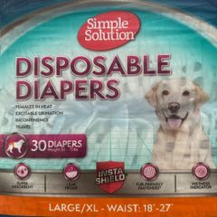 Dog female diapers pet nappies, XL size, 30 diapers