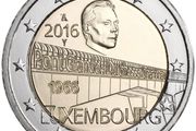 Luxembourg 2 Euro Commemorative Coin 2016 - 50 Years of Grand Duchess Charlotte Bridge. Uncirculated.