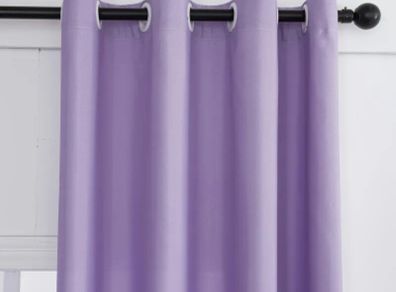 Purple curtains short
