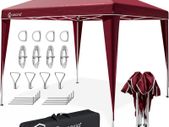 POP UP  Gazebo Capri 3x3m Pop-Up UV Protection 50+ Waterproof Winterproof with Bag Foldable Stable Camping Garden Folding Gazebo Party Tent, Color: Black