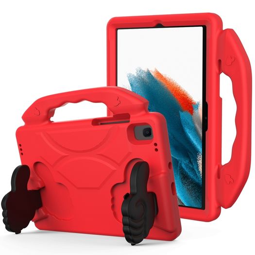 For Samsung Galaxy Tab A8 10.5 2021 Case Kids Shockproof Tablet Smart Cover With Thumbs UP EVA New Red - FHT04SMTK4