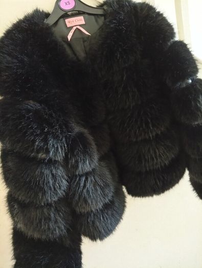 Black fur coat