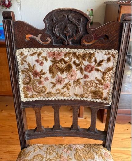 Antique Pair of Edwardian Style Upholstered Chairs