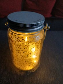 Battery operated light-up jar