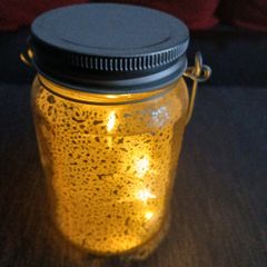 Battery operated light-up jar