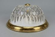 Mid-Century Modern Glass and Brass Pendant Mount Light, 1960s