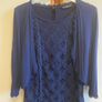 Navy top + bolero cardigan, size 8 Image 5