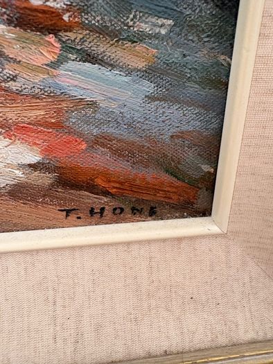 T.Hone Original Oil Painting Professionally Framed
