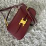 Celine Vintage Leather Triomphe Clasp Top Handle Crossbody Bag Image 2